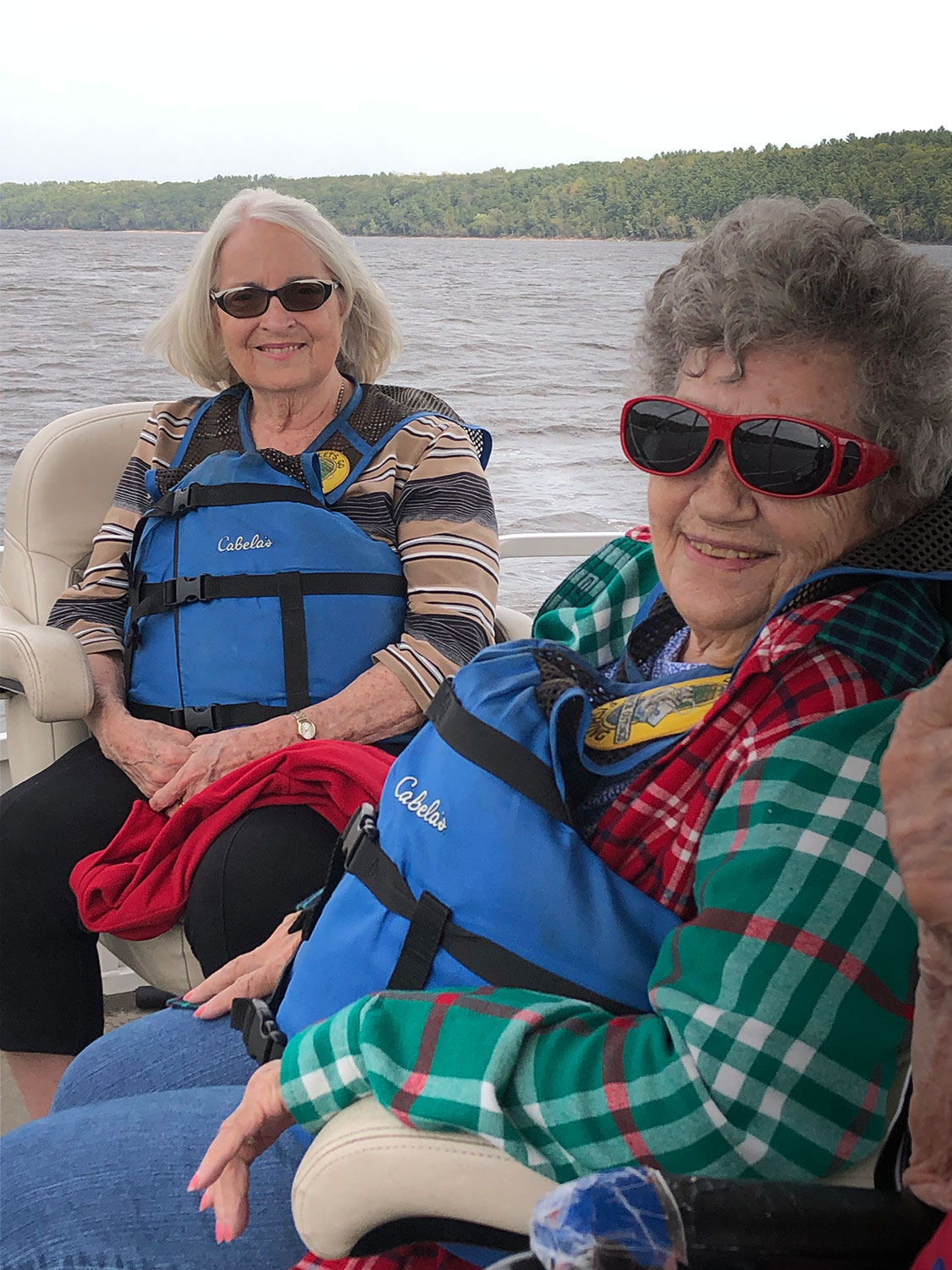 The Rosemount, residents on the pontoon boat